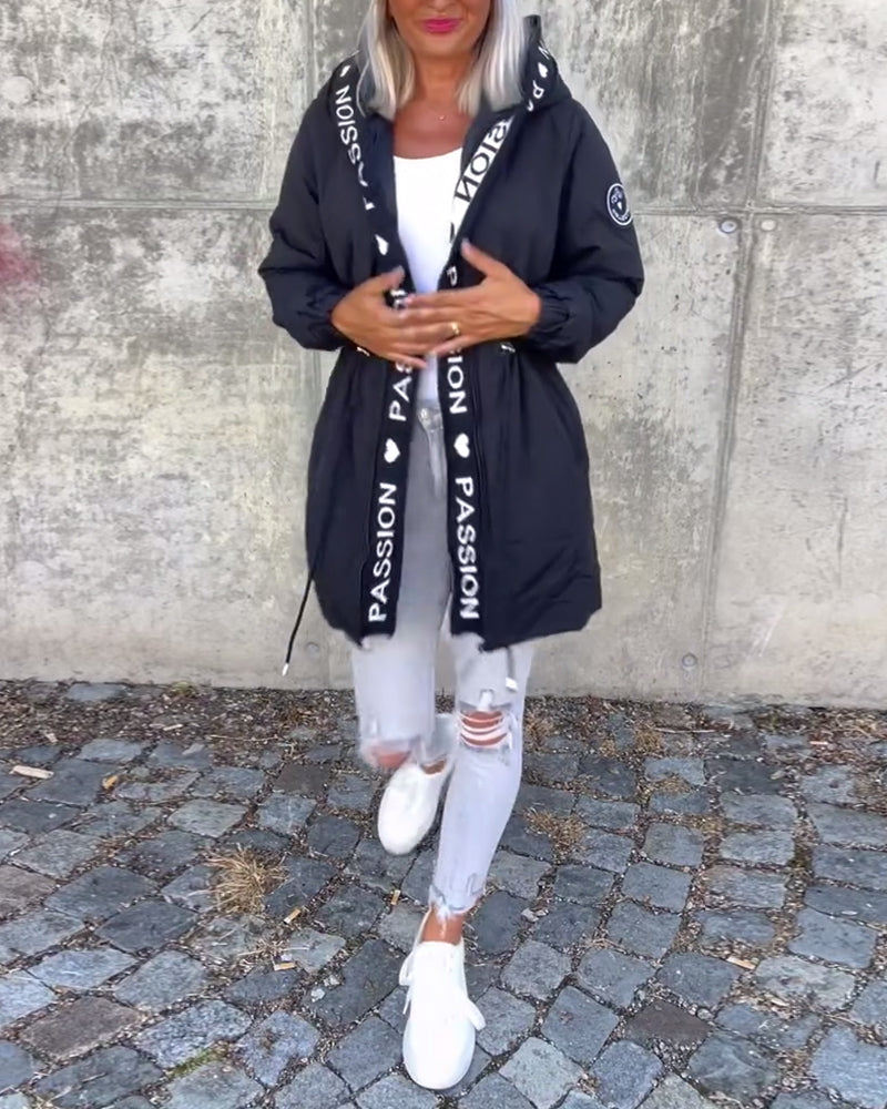 Penelope — Parka à capuche et taille réglable — Amielle Paris