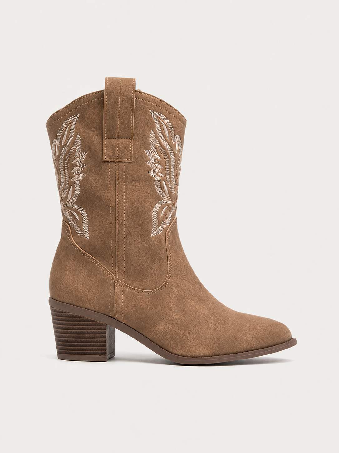 Bottes western mi-mollet brodées Caraty — Amielle Paris