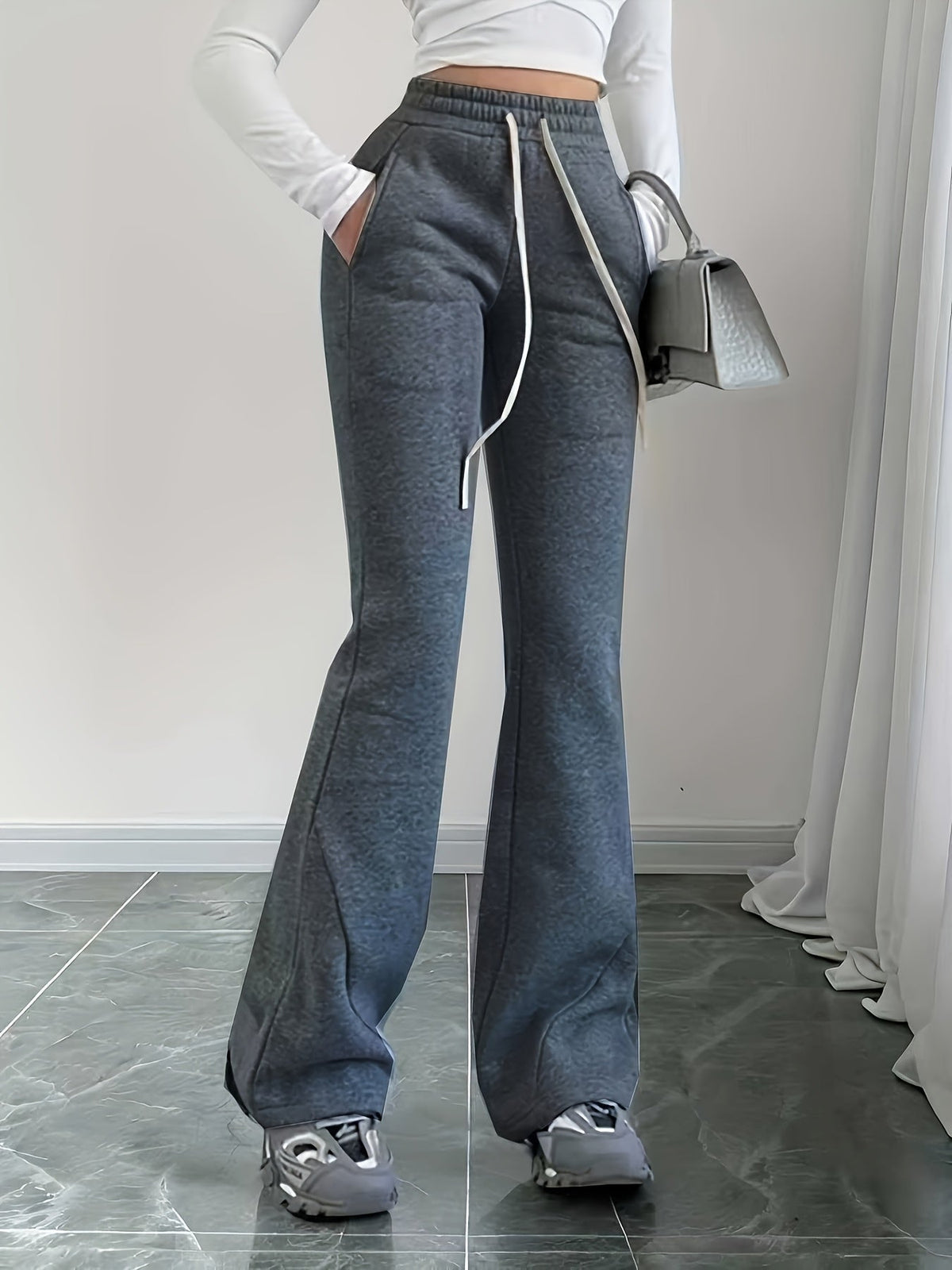 Pantalon évasé à taille haute — Amielle Paris