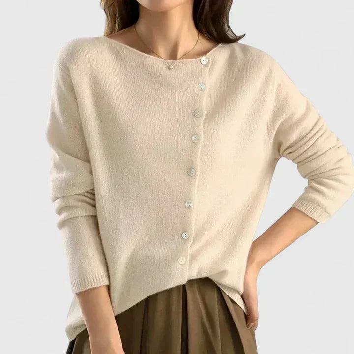 Gilet boutonné à col rabattu — Amielle Paris