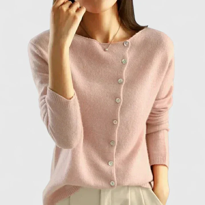 Gilet boutonné à col rabattu — Amielle Paris