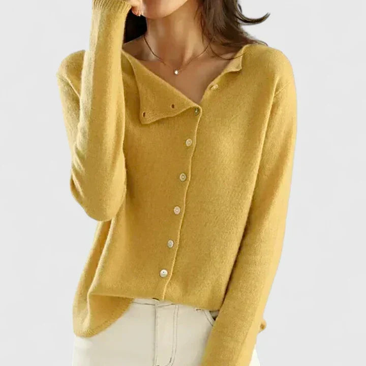Gilet boutonné à col rabattu — Amielle Paris