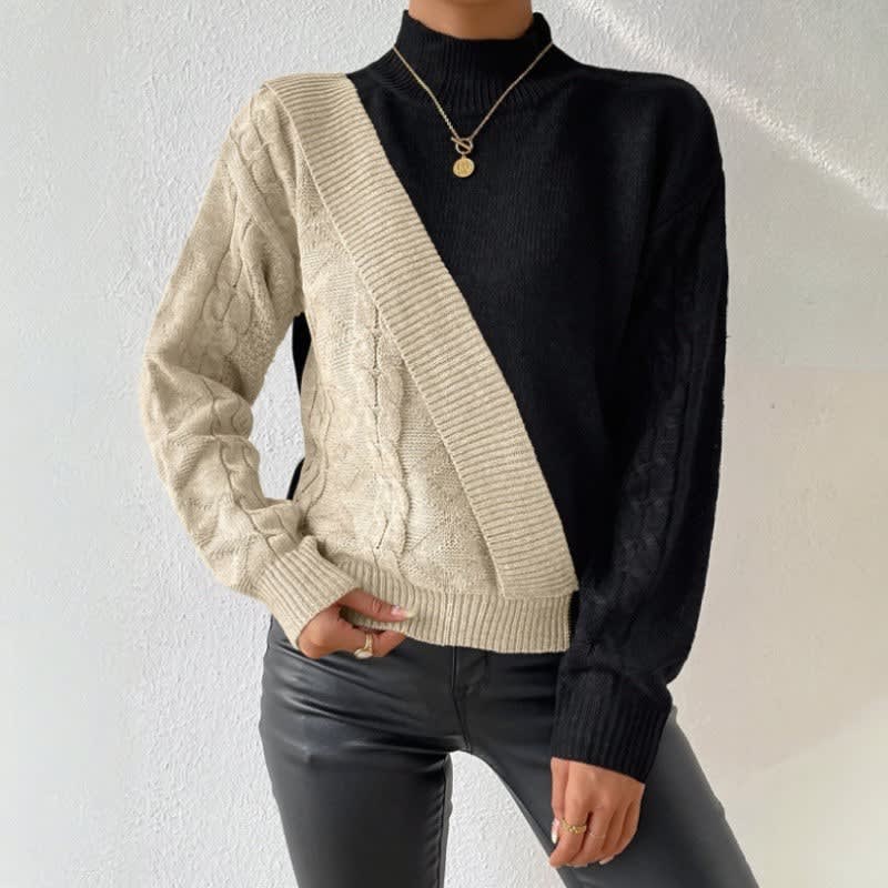 Pull torsadé à empiècements colorés — Amielle Paris
