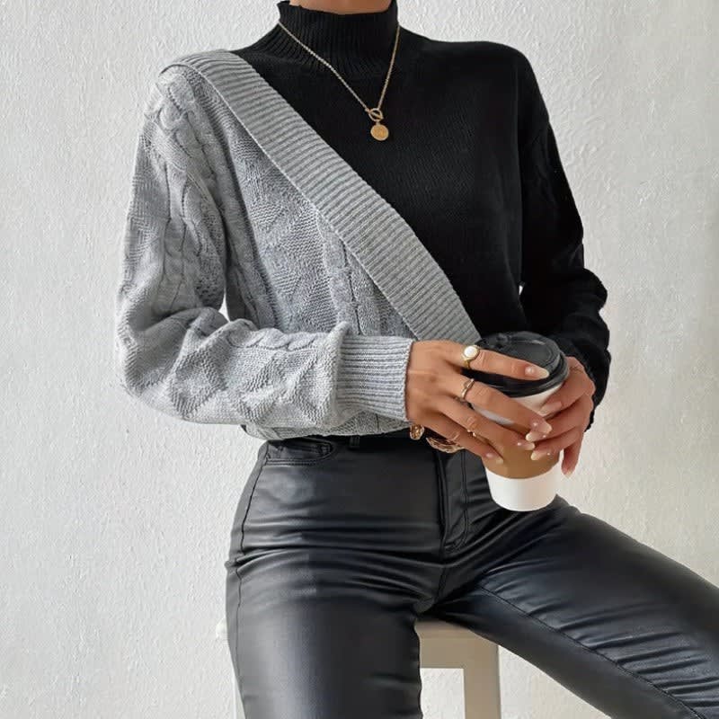 Pull torsadé à empiècements colorés — Amielle Paris