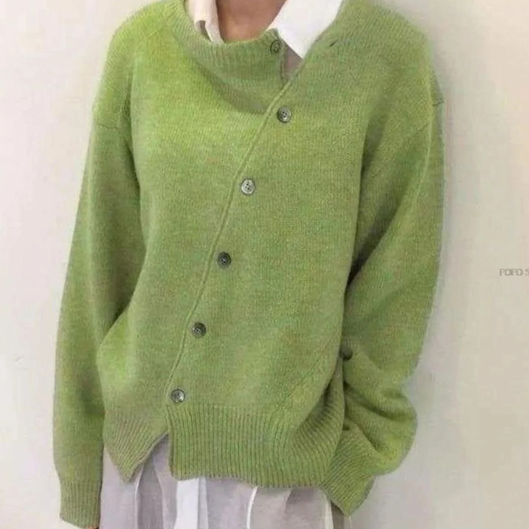 Uma — Cardigan boutonné à finitions côtelées — Amielle Paris