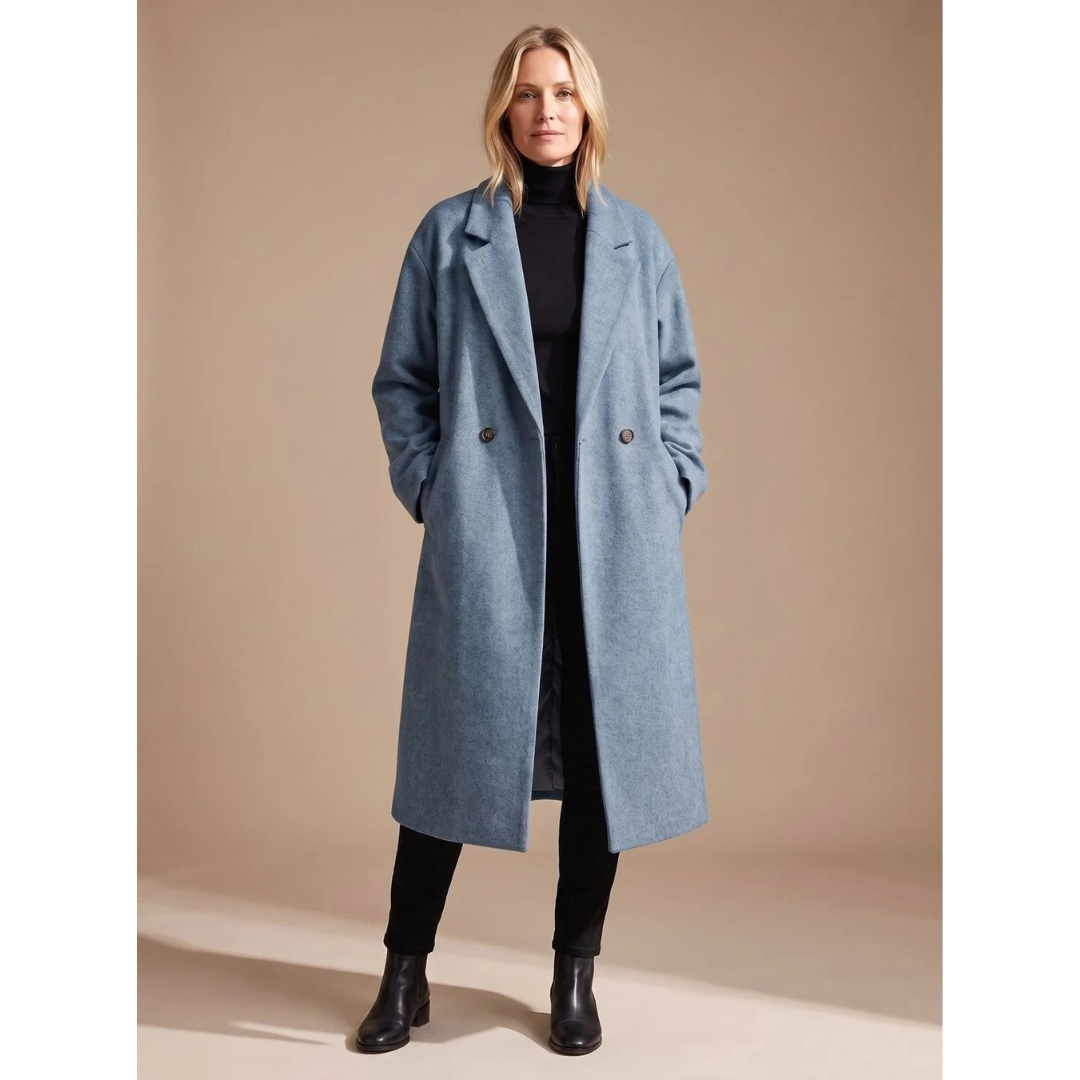 Ellen — Manteau long à col à revers — Amielle Paris