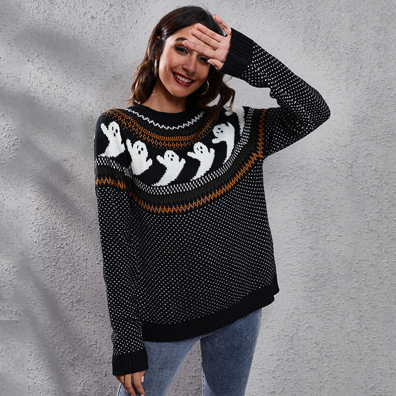 Count Midnight — Pull Halloween à motifs — vue 4