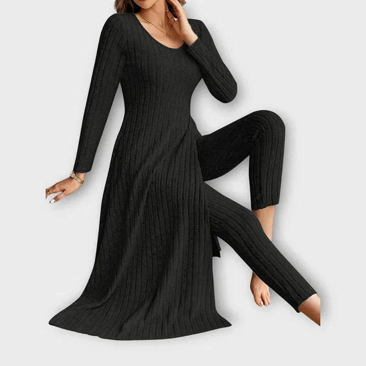 Bella — Ensemble robe côtelée et legging — Amielle Paris