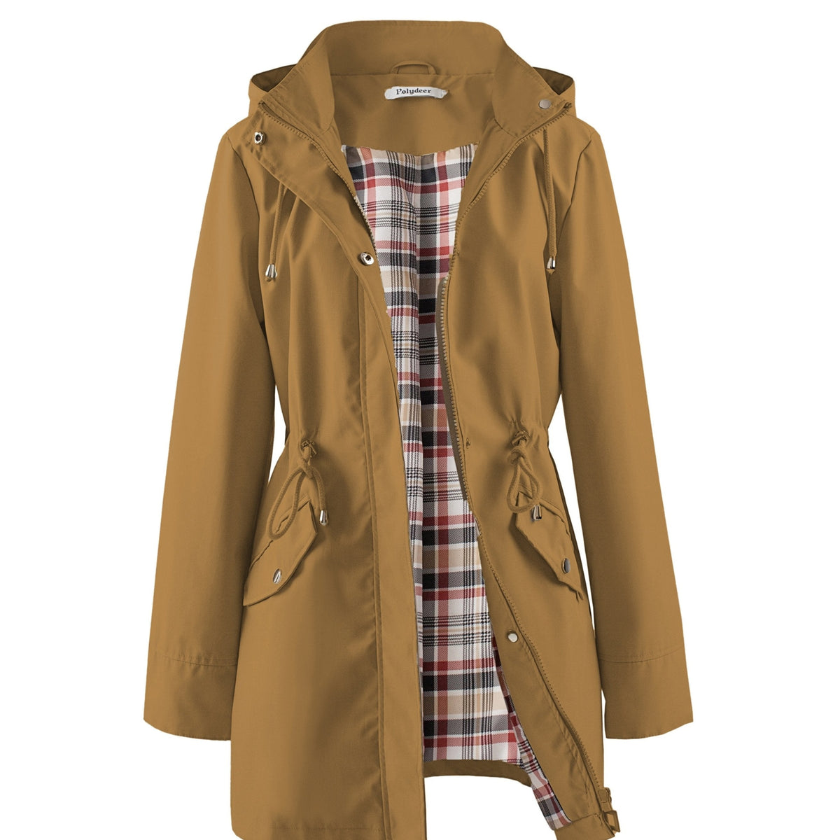 Parka doublée à capuche et taille à cordon — Amielle Paris