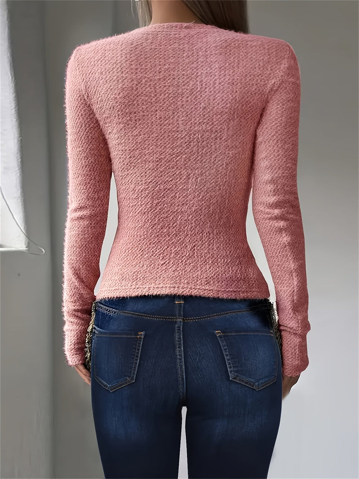 Pull duveteux à col rond Camille — Amielle Paris