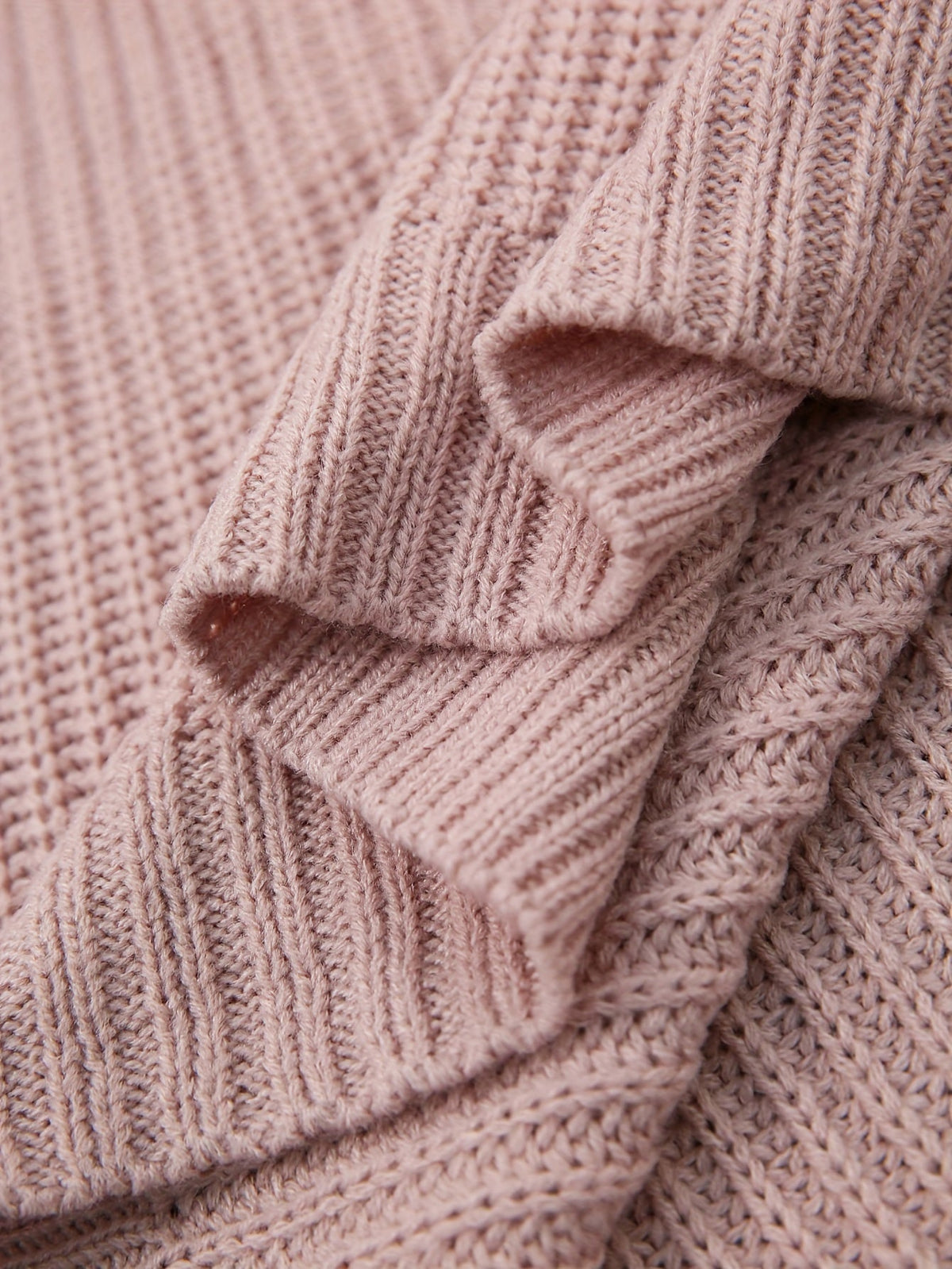 Robe pull ample côtelée à col montant replié — Amielle Paris