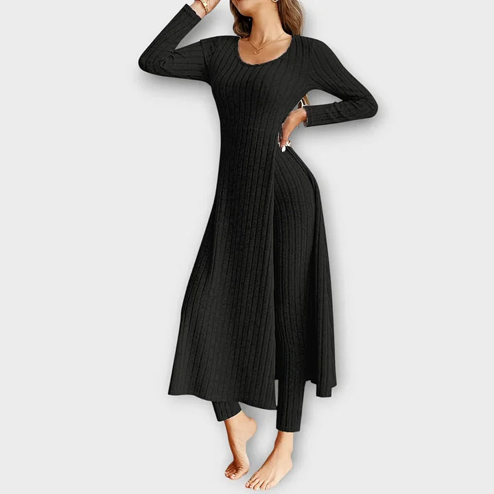 Bella — Ensemble robe côtelée et legging — Amielle Paris