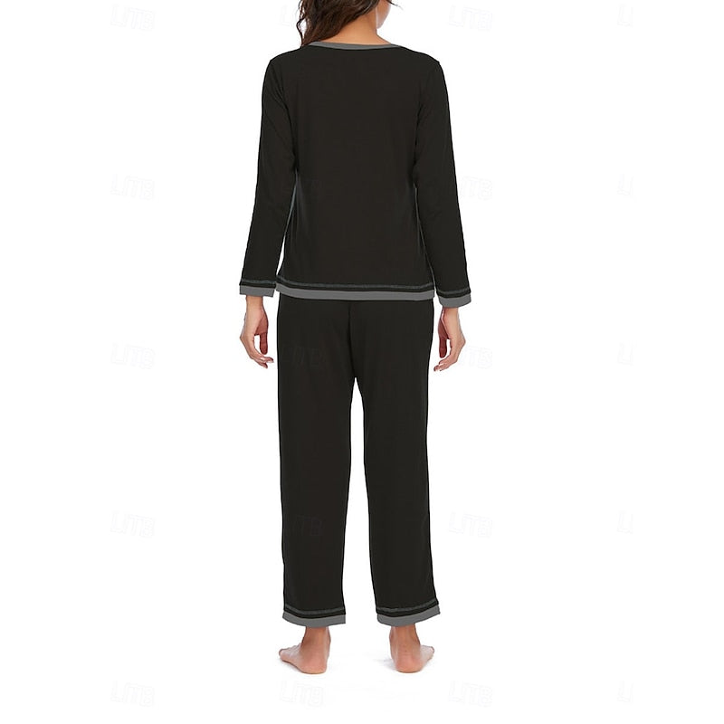 Ensemble haut et pantalon à finitions côtelées — Amielle Paris