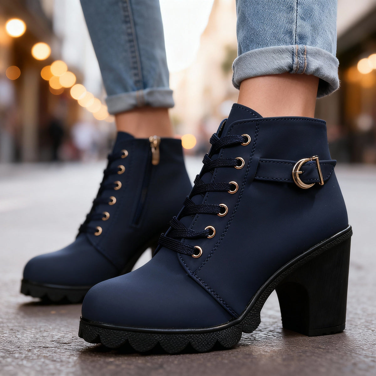 Isaure | Bottines à lacets et plateforme