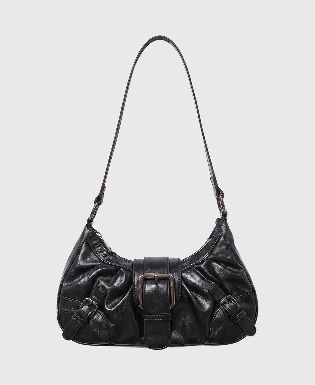 Simone — Sac baguette froncé à boucle — Amielle Paris