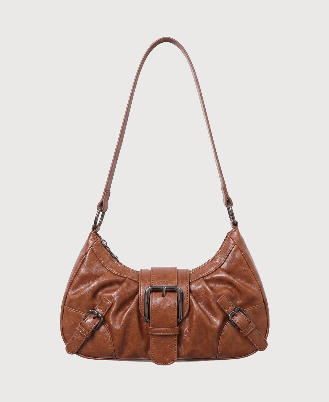 Simone — Sac baguette froncé à boucle — Amielle Paris