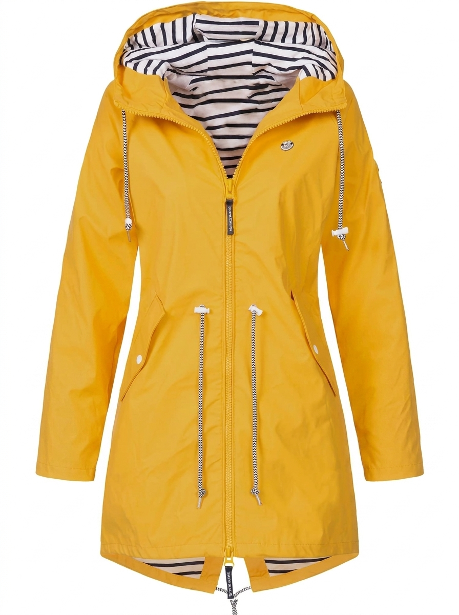 Quinn — Parka longue à capuche et taille réglable — Amielle Paris