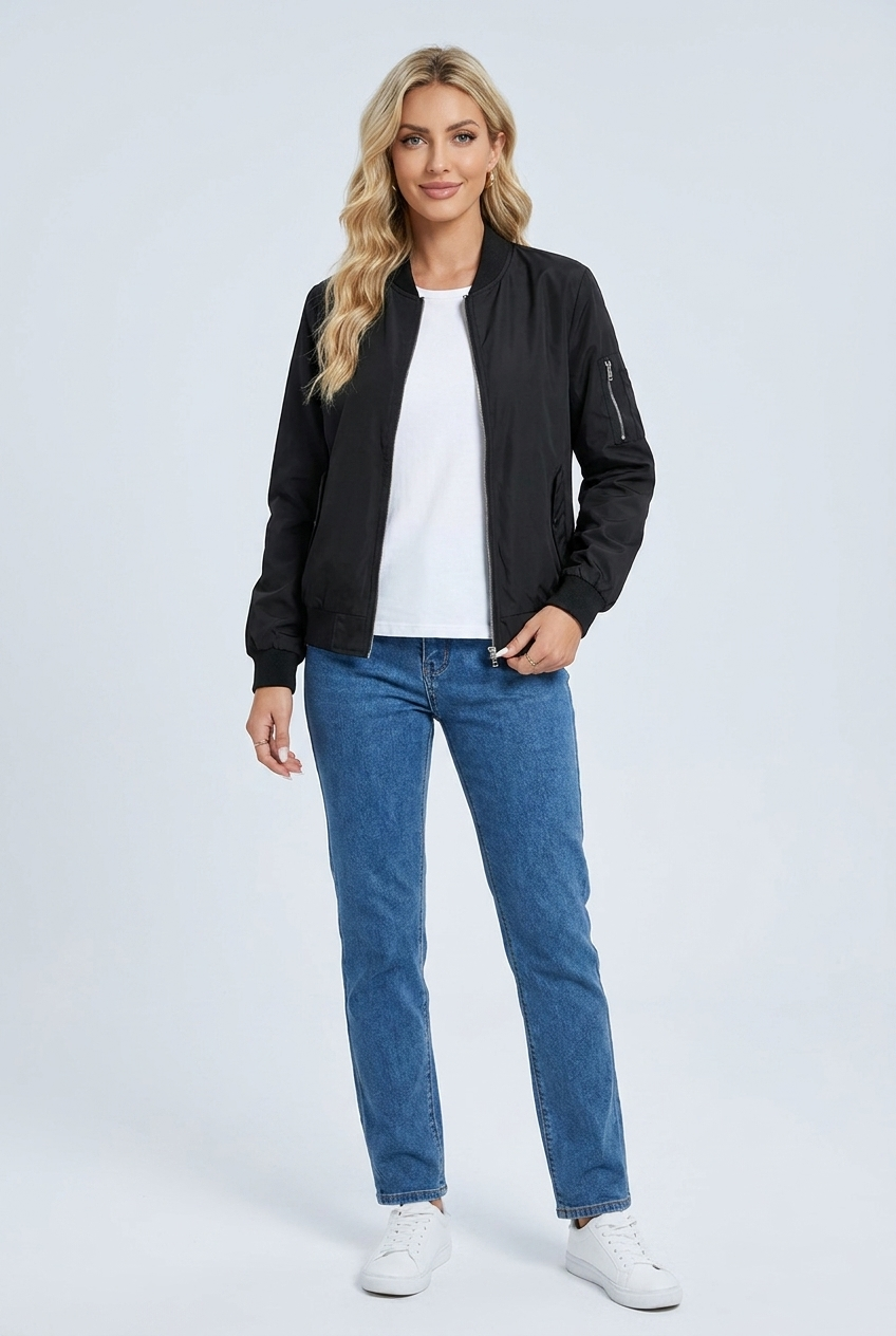Zoé — Bomber court zippé — Amielle Paris