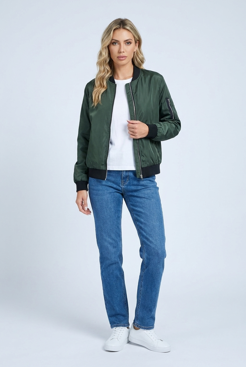 Zoé — Bomber court zippé — Amielle Paris