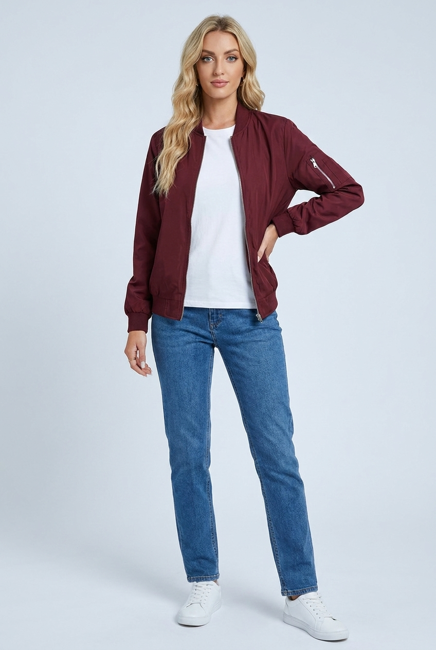 Zoé — Bomber court zippé — Amielle Paris