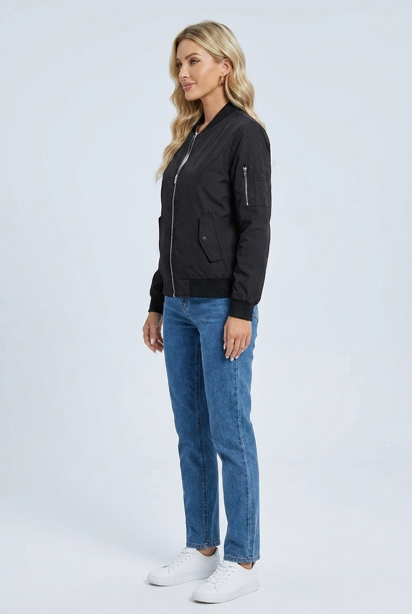 Zoé — Bomber court zippé — Amielle Paris