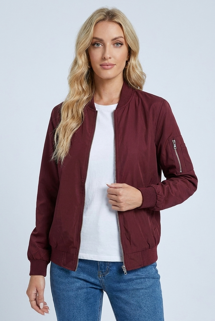Zoé — Bomber court zippé — Amielle Paris