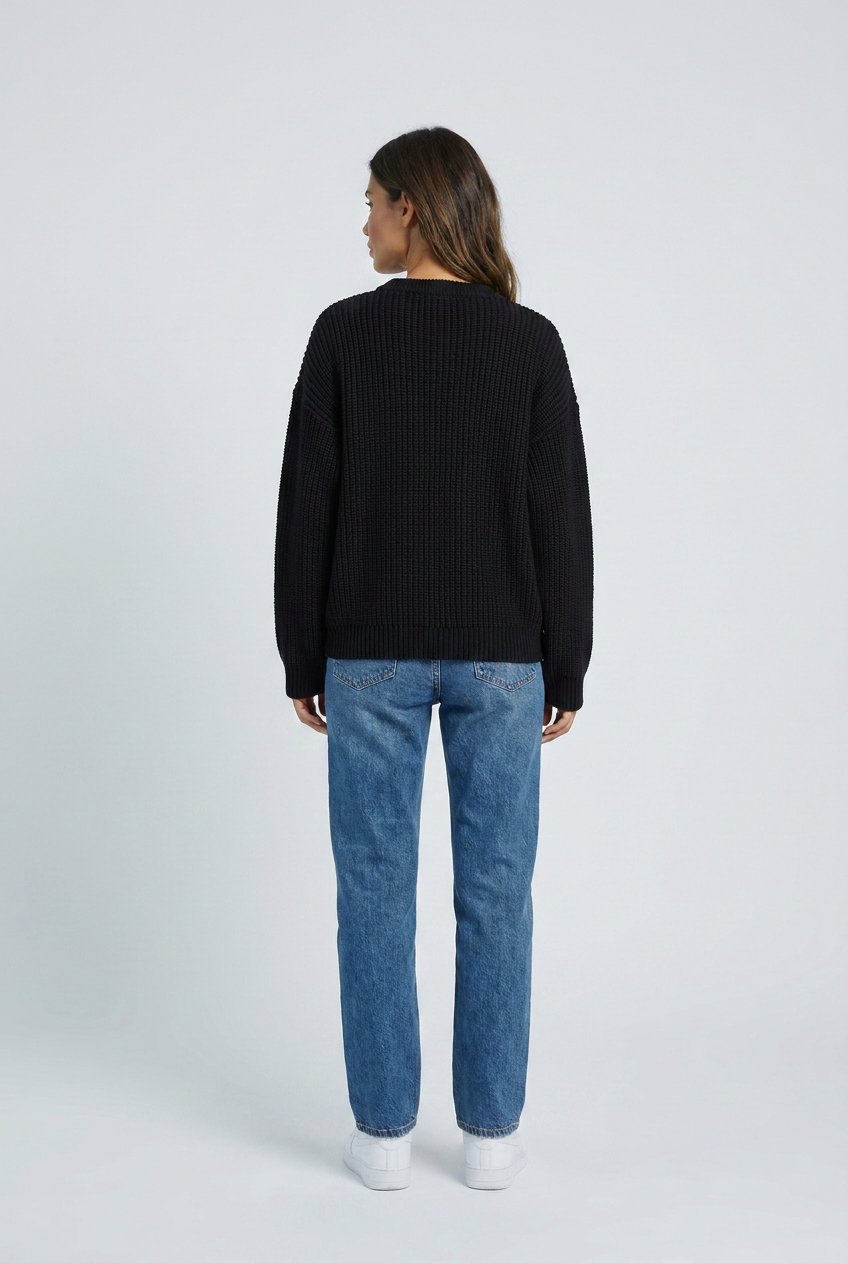 Pull ample en grosse maille côtelée — Manon — Amielle Paris