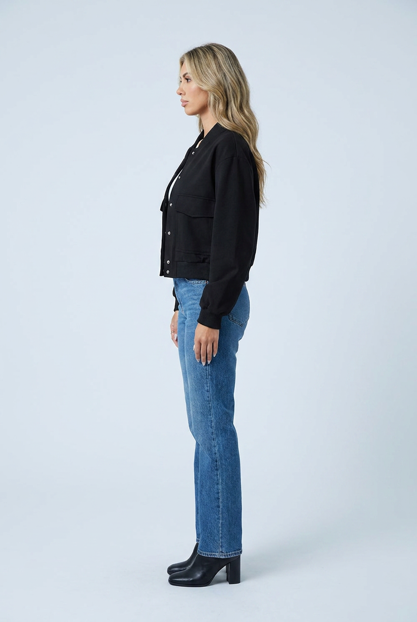 Remy — Bomber court à poches cargo — Amielle Paris