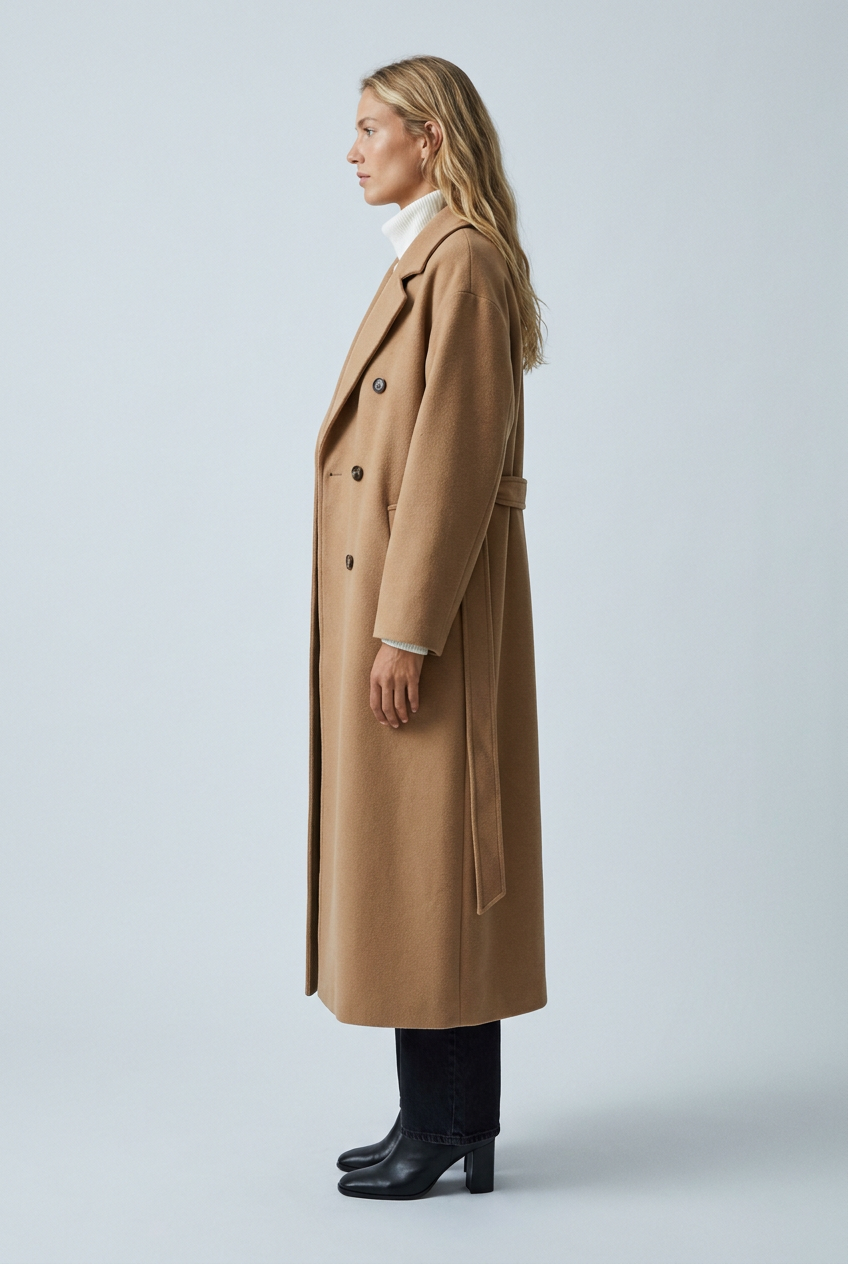 Manteau long ample ceinturé — Isabelle — Amielle Paris
