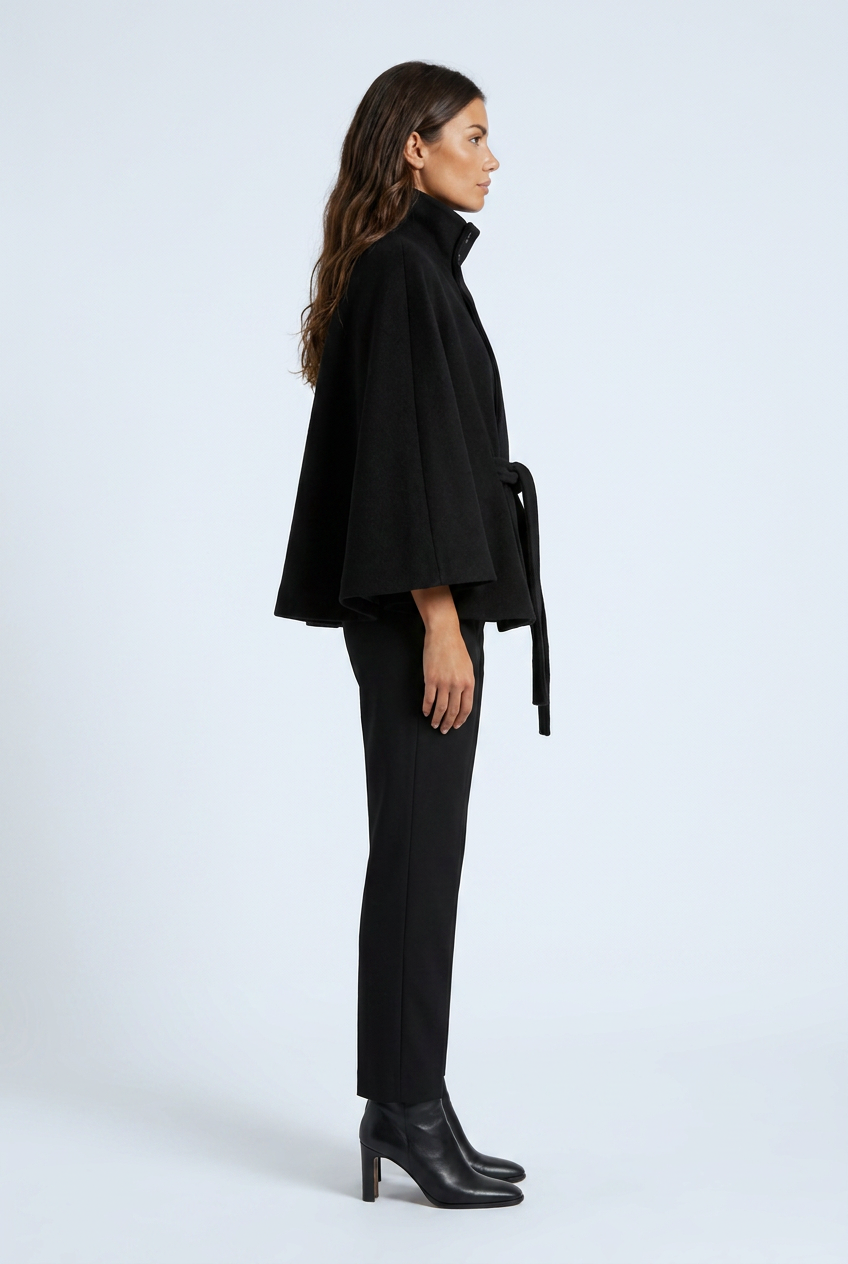 Manteau cape ceinturé — Ivana — Amielle Paris