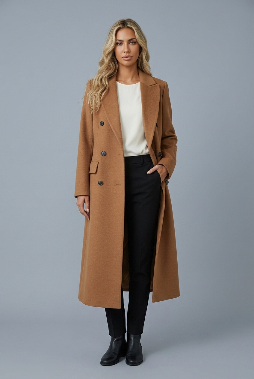 Manteau long croisé — Colette — Amielle Paris