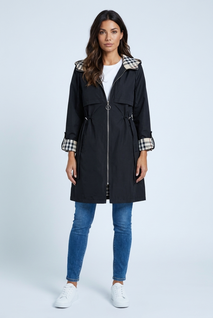 Parka mi-longue à capuche — Ambre — Amielle Paris