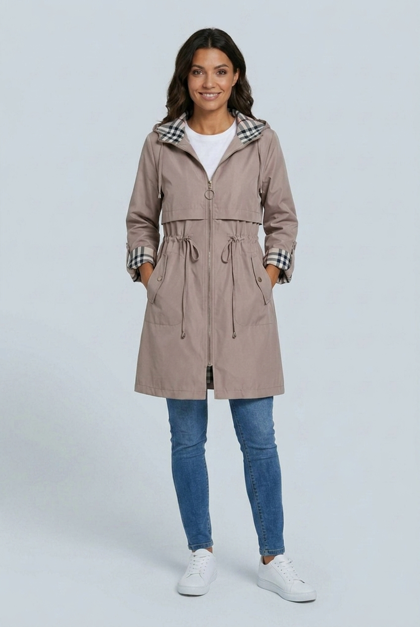 Parka mi-longue à capuche — Ambre — Amielle Paris