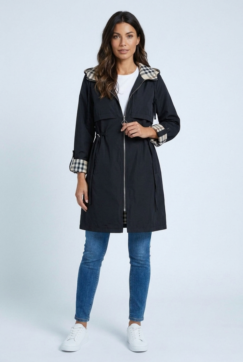 Parka mi-longue à capuche — Ambre — Amielle Paris