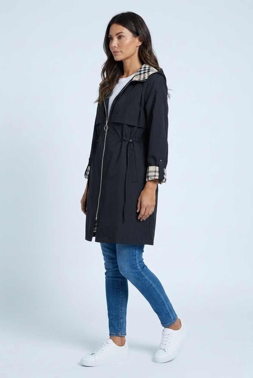 Parka mi-longue à capuche — Ambre — Amielle Paris