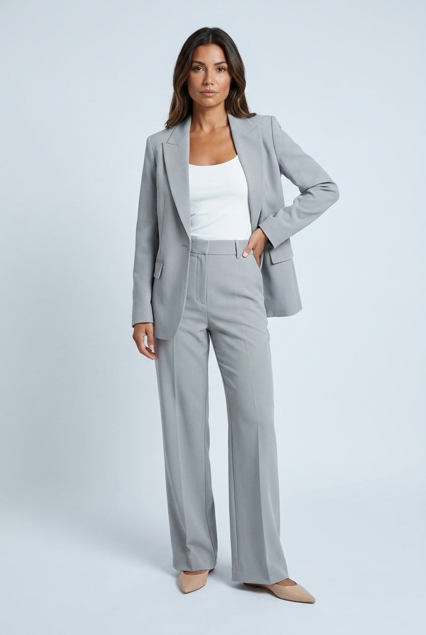 Ines — Tailleur blazer et pantalon large — Amielle Paris