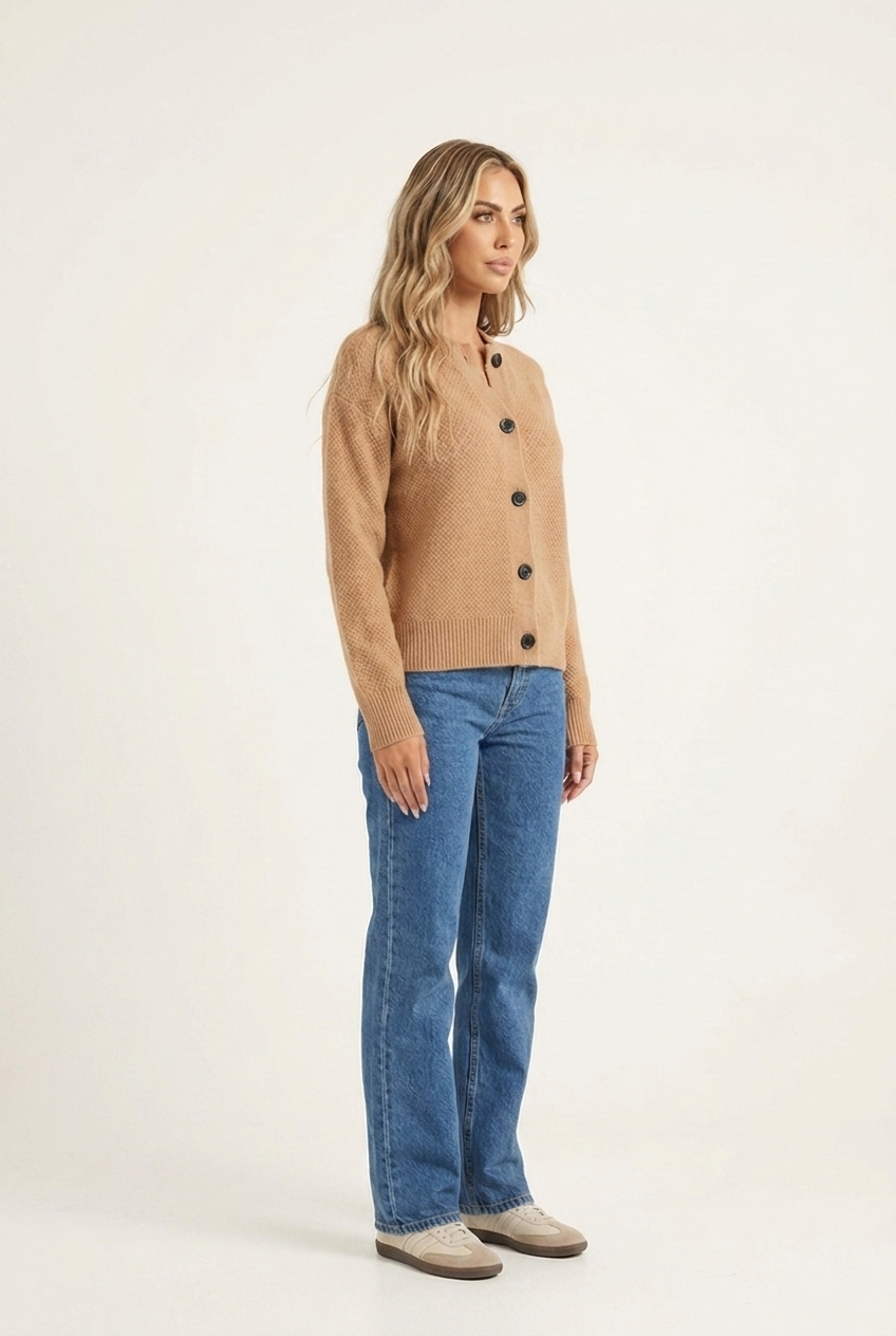 Cardigan long en maille douce Lorie — Amielle Paris