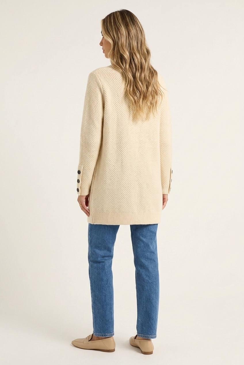 Cardigan long en maille douce Lorie — Amielle Paris