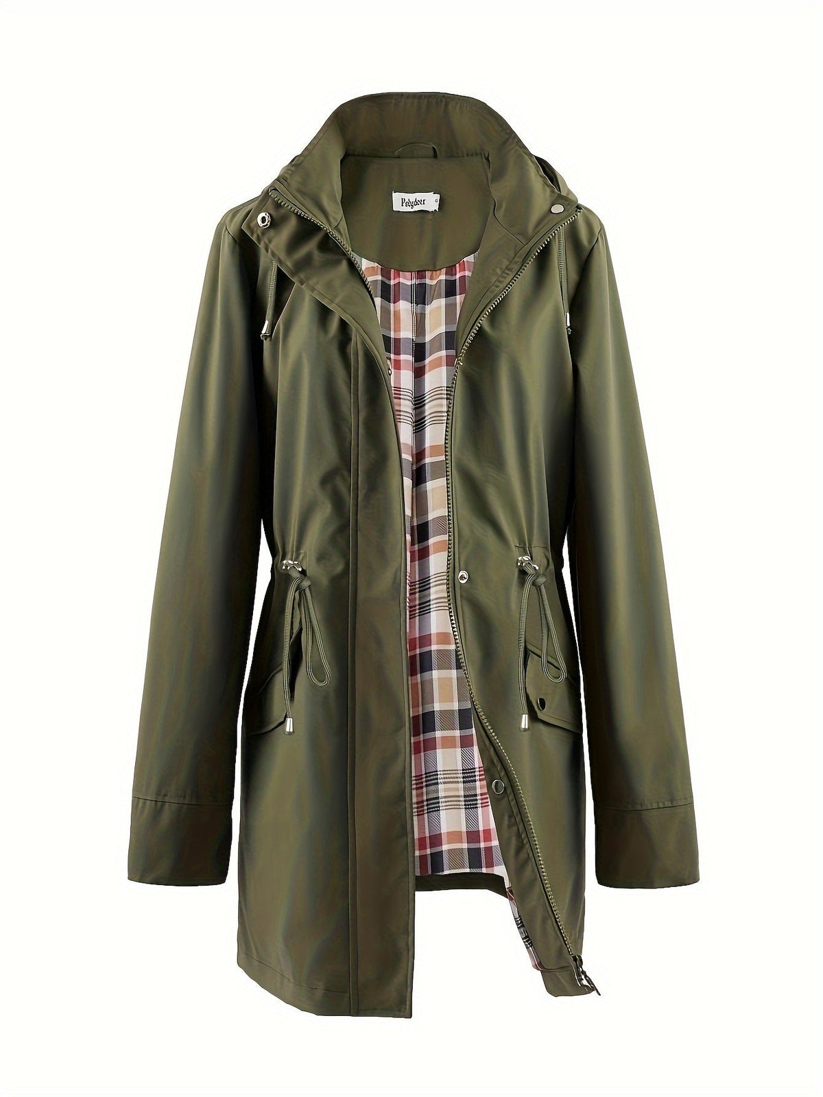 Parka doublée à capuche et taille à cordon — Amielle Paris