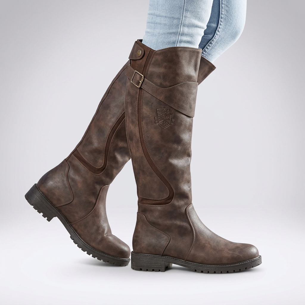 Bottes hautes à boucle ajustable — Amielle Paris