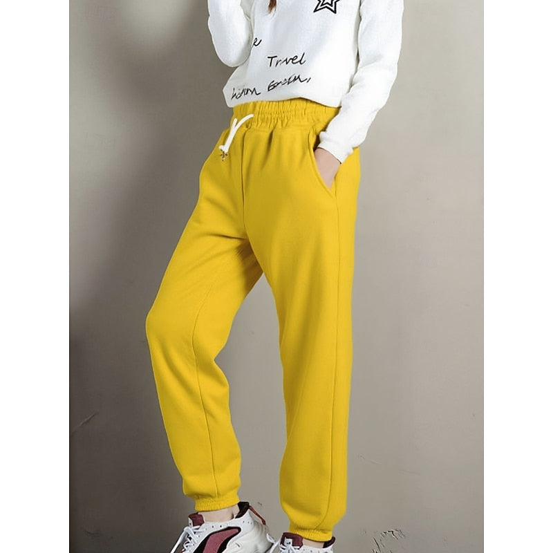 Pantalon de jogging polaire à taille haute — Amielle Paris
