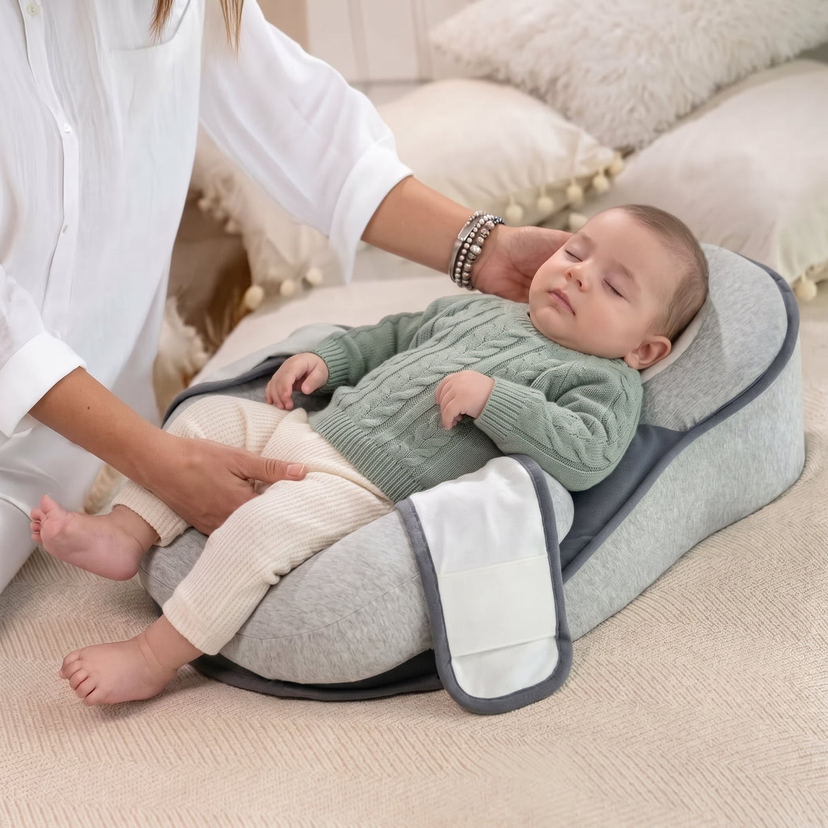 Coussin bébé incliné avec housse en coton — vue 2