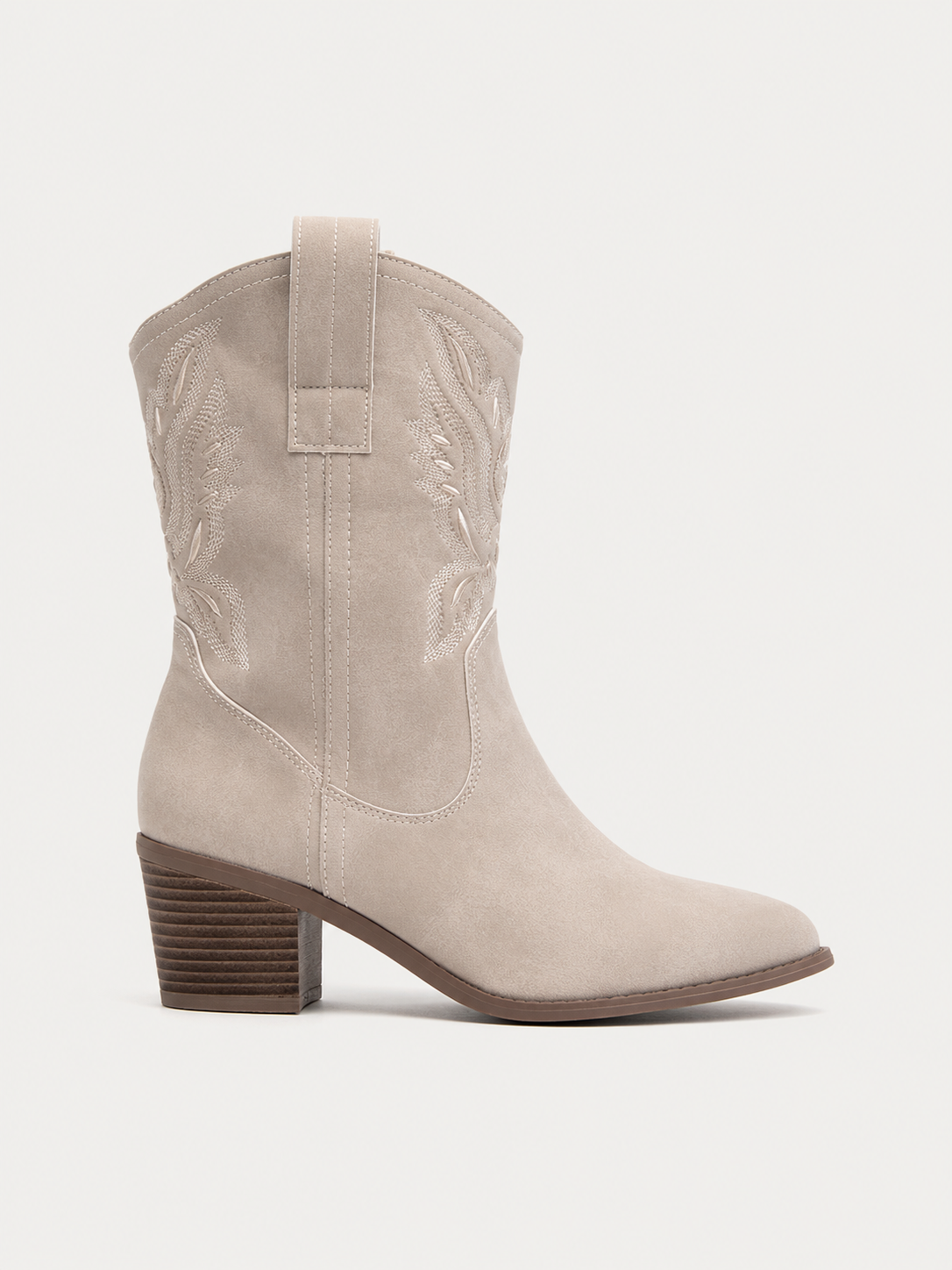 Bottes western mi-mollet brodées Caraty — Amielle Paris