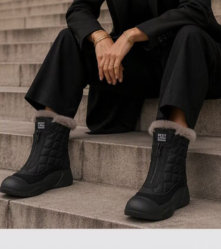 Ava — Bottes d’hiver rétro à doublure duveteuse — Amielle Paris