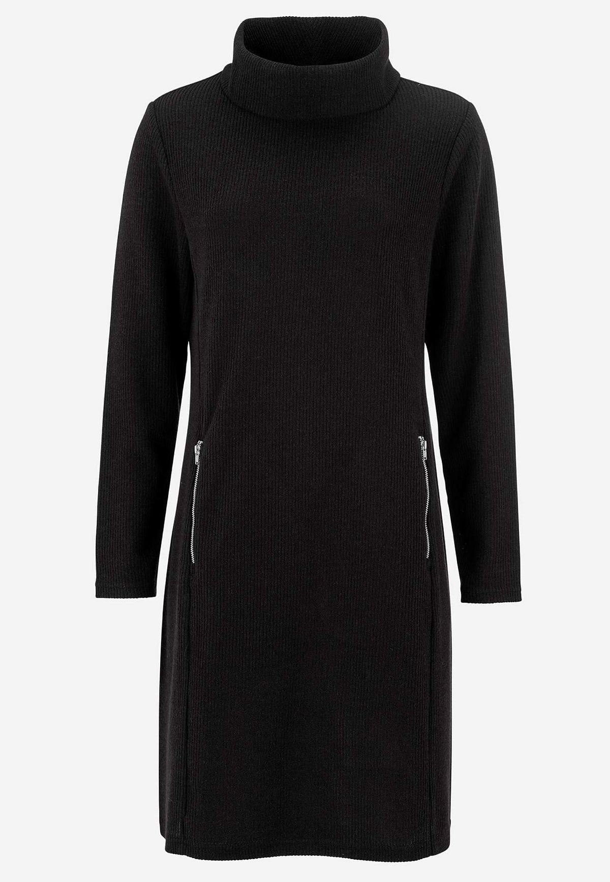 Marlena — Robe pull à col roulé et détails zippés — Amielle Paris