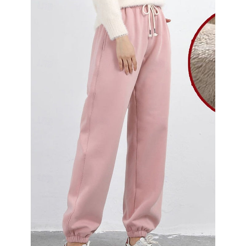 Pantalon de jogging polaire à taille haute — Amielle Paris