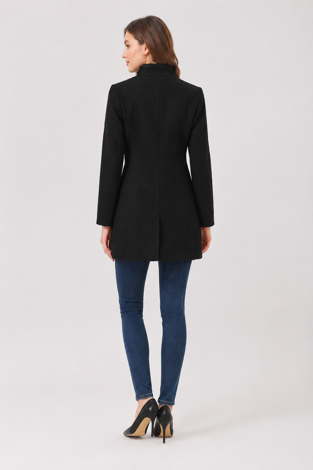 Manteau à col asymétrique — Camilla — Amielle Paris