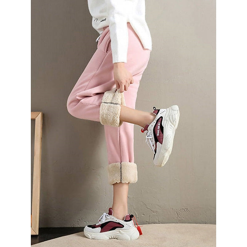 Pantalon de jogging polaire à taille haute — Amielle Paris