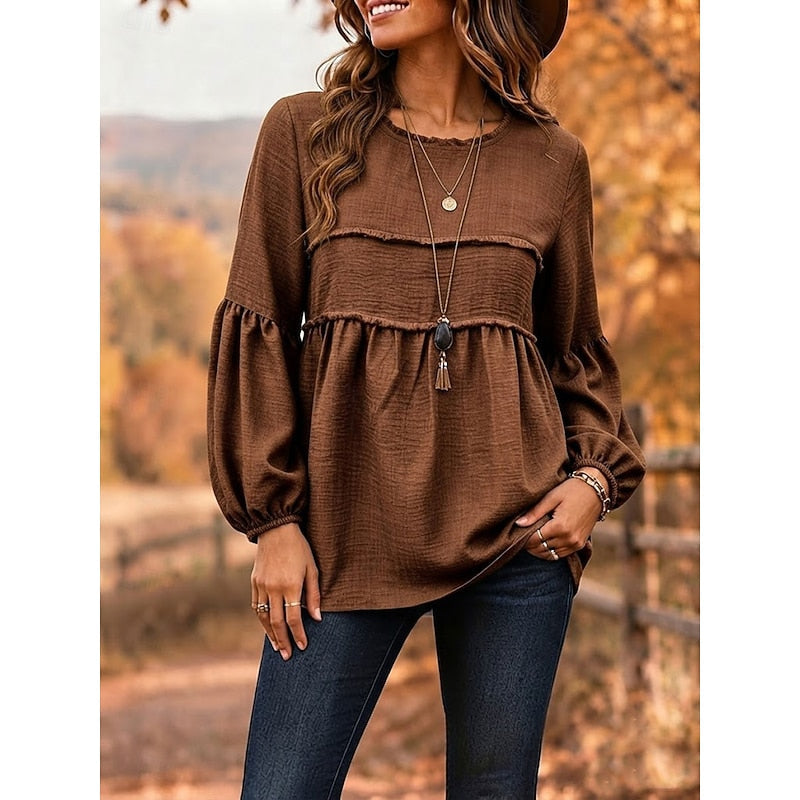 Blouse à basque et volants — Amielle Paris