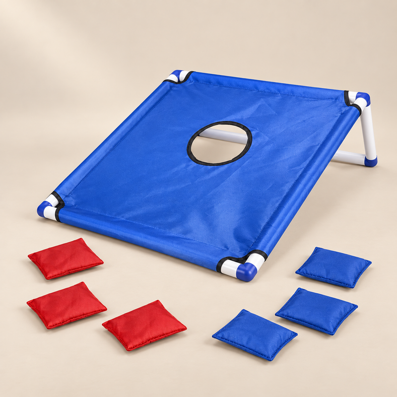 Jeu de lancer de sacs avec cible inclinée — vue 1